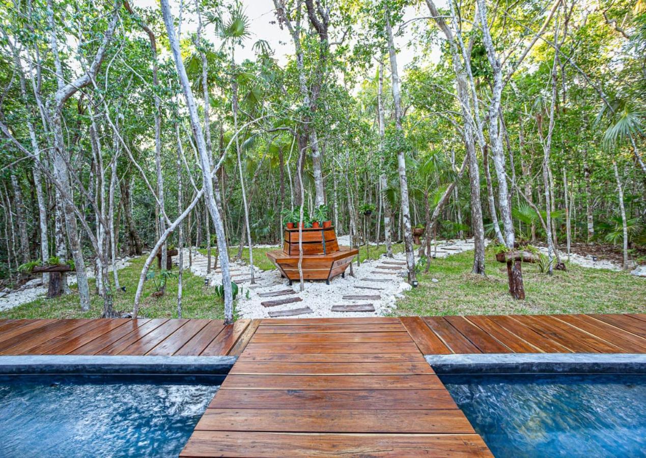 Tiny House En La Selva Con Cenote Natural Privado Tulum Exterior photo